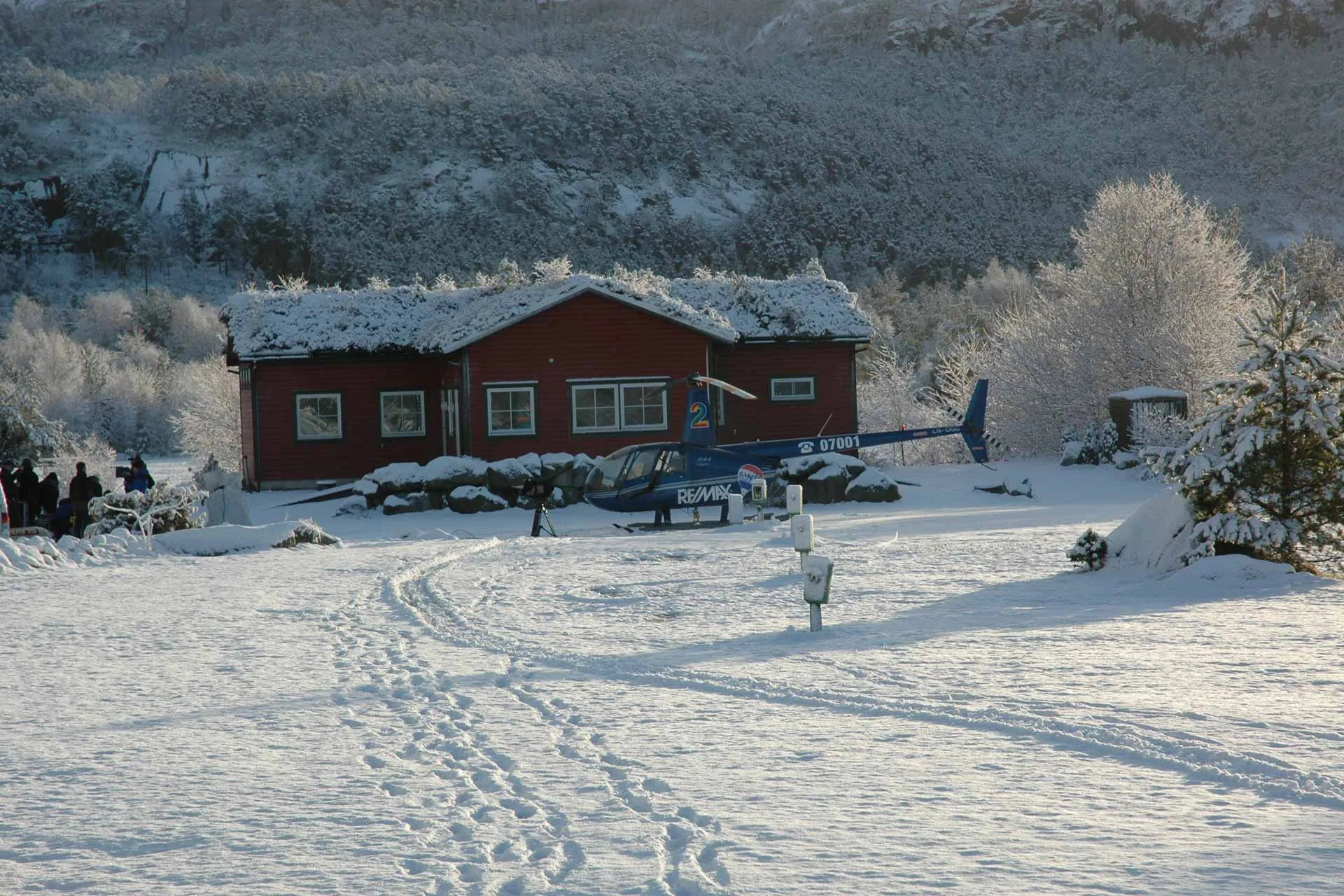 Preikestolen Camping i snø